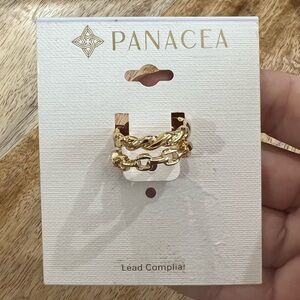 Panacea Gold Plated Rings, Size 7 (estimated)